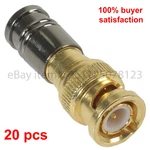 20PCS Bnc Golden Compression Coax Connector RG59 Cable Cctv Male. Fixed Price $35.90.