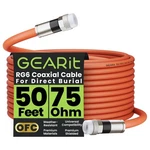Gearit Coaxial Cable For Direct Burial (50FT) RG6 70 Ohm Rf Feet, Black. Fixed Price $41.72.