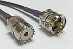 Mini RG8X PL259 Uhf To SO239 Female Coax Rf Cable Usa Fast Ship Lot. Fixed Price $12.99.