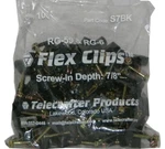 Telecrafter S7BK Coax Flex Clips Fastener Clamp RG-6 RG59 Wire Black 100 Pcs. Fixed Price $13.00.