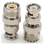 2X Bnc Plug Uhf PL-259 SO239 Female Rf Coaxial Adapter Cable Connector. Fixed Price $9.49.