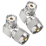 Cess Uhf Right Angle Adapter Shape #10: To FEMALE,2-PACK, Silver. Fixed Price $12.64.