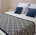 Saol Irish Aran Bed Runner Scarf Celtic Heritage Wool Blend Cable Knit. Fixed Price $69.90.