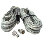 Procomm 12' RG8X Dual Lead Co-phase Coax Cable With Clear Jacket. Fixed Price $65.00.