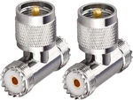 Triple Tee Connector Uhf Dual Female 3 Way Splitter Coax Adapter PL2. Fixed Price $20.95.