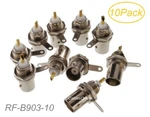 10-PACK Bnc Female Chassis Mount 50-OHM Connectors, RF-B903-10. Fixed Price $10.90.