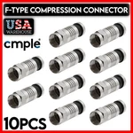 F-type Compression Connector Male Plug For RG-6 Coaxial Cable 10 Pcs. Fixed Price $10.49.