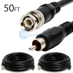 2X New Superb Quality 50FT Bnc Male Rca RG59U Coaxial Cable Connector. Fixed Price $21.99.