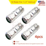 4PCS Male Connector For 1/2" Superflexible Helical Coax Cable Andrew FSJ4-50B. Fixed Price $22.94.