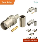 10PCS Bnc Female Crimp Rf Connectors 50 Ohm For RG58 RG142 Coaxial Cable. Fixed Price $19.97.