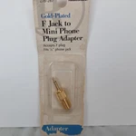 Radioshack Adapter F Jack To Mini Phone Plug 278-267. Fixed Price $5.49.