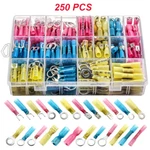 250PC Heat Shrink Electrical Wire Connectors 10-22 Ring Spade Crimp Terminals Us. Fixed Price $19.95.