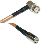RG400 Bnc Angle To Mini Uhf Female Rf Cable Fast-ship Lot. Fixed Price $69.10.