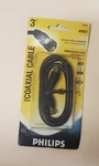 Philips Coaxial Cable With Connectors 3FT RG59 PH61200 Tv Sat Internet. Fixed Price $6.00.