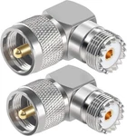 2PCS Uhf PL259 Right Angle 90 Degree Coax Adapter, SO239 To Female. Fixed Price $12.87.