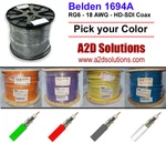 Belden 1694A - 1000' Hd/sdi 18AWG RG6 Multiple Colors. Fixed Price $679.00.