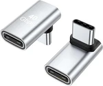 Areme 90 Degree Usb-c To Female Adapter, 2 Pack Right Angle 100W Silver. Fixed Price $9.72.