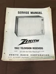 Vintage 1962 Zenith Television Receiver Tube Tv Repair Service MANUAL-16J20 Book. Fixed Price $16.99.