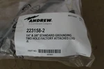 Commscope Andrew 223158-2 1/4 & 1/8" Std Grounding 2-HOLE Fty Attached Lug-r. Fixed Price $17.43.