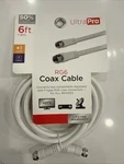 Ultrapro RG6 6-FOOT Coax Cable White Tv Antenna Satellite 52165 Brand New. Fixed Price $6.99.