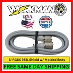 Workman 8X-6-PL-PL-GRY 6FT RG-8X Antenna Coax Patch Cable Gray W/ Molded PL-259S. Fixed Price $13.95.