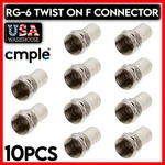 F-type Twist Connector Male Plug RG-6 Coaxial Cable Tv Antena 10 Pcs. Fixed Price $10.49.