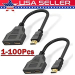 4K Hdmi Cable Adapter To Dual Female 2.0 Converter Out Y Splitter Tv Lot. Fixed Price $191.89.