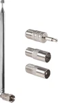 Fm Telescopic Antenna 75 Ohm F-type Male Plug With 3PCS Connector For. Fixed Price $10.49.
