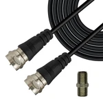 Chaowei Tv Antenna Extension Coaxial CABLE(15FT) With Coupler,f Black. Fixed Price $17.30.