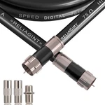 Reliagint 50FT RG6 Coaxial Cable Black, 75 Ohm With Connector & F81. Fixed Price $23.93.