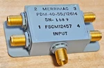 Merrimac Fscm 12457 PDM-40-55/12614 Power Divider 10-100MHZ 30DB Isolation 50OHM. Fixed Price $49.95.