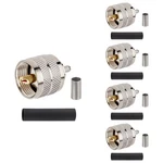 Mookeerf PL-259 Uhf Male Plug Crimp Coax Connector Adapter For RG58 LMR195 3D.... Fixed Price $21.99.