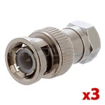 Bnc Male F-type Adapter Coaxial Cable Connector Converter 3PCS. Fixed Price $9.49.