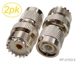2-PACK Tnc To Uhf SO-239 Female Coaxial Adapter, Cablesonline RF-U153-2. Fixed Price $9.98.