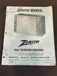 Vintage 1962 Zenith Television Receiver Tube Tv Repair Service MANUAL-16F20 Book. Fixed Price $16.99.