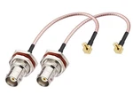 Rf Coaxial Cable Assembly Bnc Female To Mcx Right Angle 6'' Pack Of 2. Fixed Price $11.59.