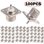 New 100PC Uhf Female Jack SO-239 Panel Chassis Mount Rf Coax Cable Connectors. Fixed Price $79.75.