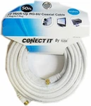 Conect CPV-00156 RG-6U Coaxial Cable, White, 50FT. Fixed Price $19.99.