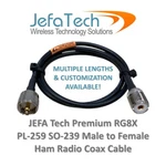 Jefa Tech Premium RG8X PL-259 SO-239 To Female Ham Radio Coax Cable Lot. Fixed Price $27.95.