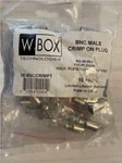 Wbox Bnc Male Crimp Plug RG-58,59,6 Pvc/plenum Gold Plated Center Contact*. Fixed Price $7.15.
