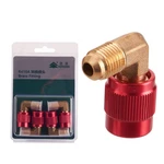 Hong Sen R410A Adapter 4-PACK Set, 1/4" Sae Male To 5/16" 0.25 Inches, Red. Fixed Price $15.37.