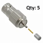 (QTY:5) Amphenol 112631 Connector Female Bnc Crimp Jack For RG-178 And 196A. Fixed Price $20.00.