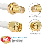 Mookeerf Sma Extension Cable 10FT To Female QUAD-KMR195 For 5G Router. Fixed Price $104.99.