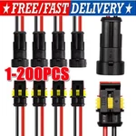 2PIN Way Car Waterproof Female Electrical Connector Plug Wire Kit Set Lot. Fixed Price $37.01.