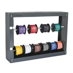 Grey Steel 2-ROD Electrical Wire Spool Rack Dispenser, Conduit Display, Cable. Fixed Price $77.22.
