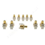 10PK Leviton Almond Blue Center Quickport Gold Coax Cable Connector Jack 40831-A. Fixed Price $8.99.