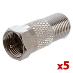 F-type Plug Jack Adapter Female Connector Coax Cable Converter 5PCS. Fixed Price $8.49.