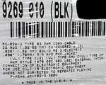 Belden 9269 RG-62A/U 93OHM Coaxial Radio/antenna Cable Wire RG62 Black /25FT. Fixed Price $49.99.