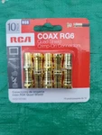 Rca Coax RG6 Quad Shield Crimp Connectors. (10 Pack). Fixed Price $12.75.