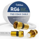 RG6 Coaxial Cable 15FT Gold-plated F-type With Extender, Stable Signa. Fixed Price $21.85.